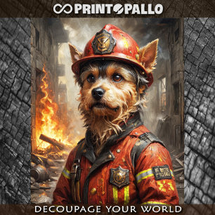 Papel De Seda Perro de la raza Yorkshire Terrier actuando como B