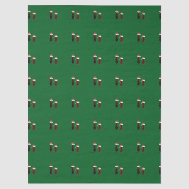 Papel De Seda perro de navidad (Anverso)