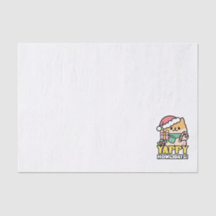 Papel De Seda Perro de Navidades Cuadros - Yappy Howlidays