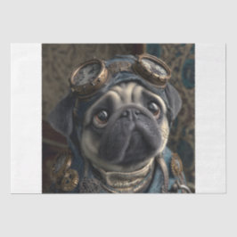 Papel De Seda Perro de pug de vapor