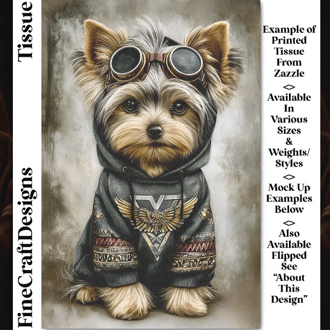 Papel De Seda Perro de Steampunk Urbano en Hoodie DS3L Decoupage (Subido por el creador)