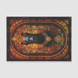 Papel De Seda Perro de vidrio manchado