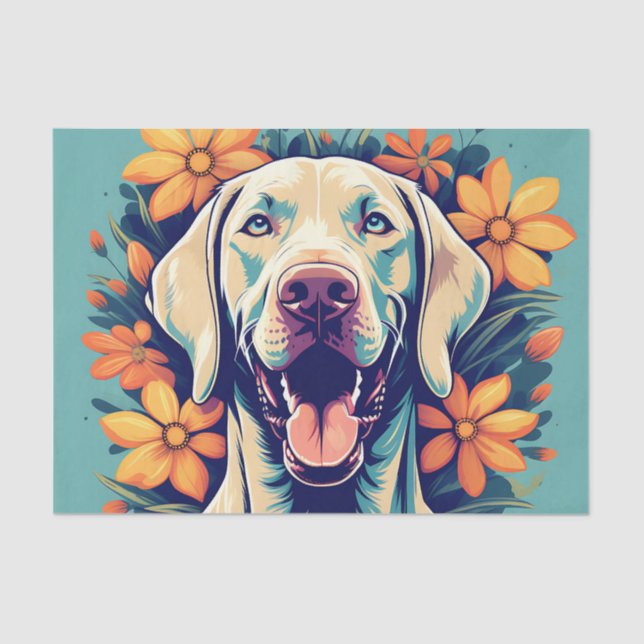 Papel De Seda Perro de Weimaraner (Anverso)