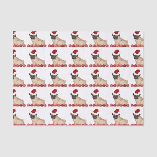 Papel De Seda Perro del barro amasado del navidad (Anverso)
