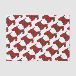 Papel De Seda Perro del escocés de la tela escocesa