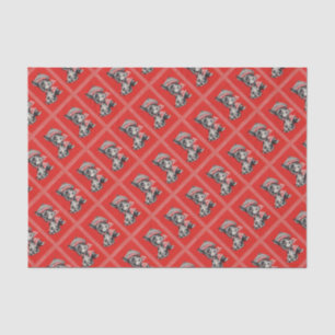 Papel De Seda Perro escocés de los años 50 en rojo