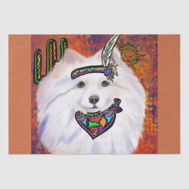Papel De Seda Perro esquimal americano (Anverso)