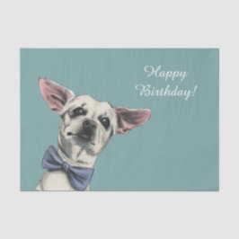 Papel De Seda Perro lindo de la chihuahua con cumpleaños de la