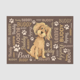 Papel De Seda Perro marrón personalizado