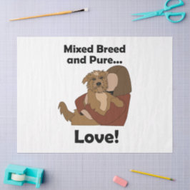 Papel De Seda Perro Mestizo Raza Mixta Amor Puro Cumpleaños de M