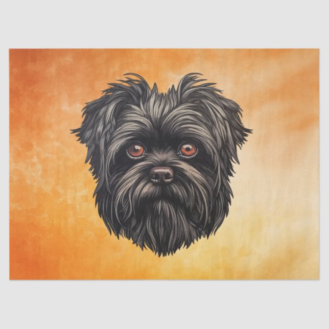 Papel De Seda Perro mono Affenpinscher Affens Terrier (Anverso)
