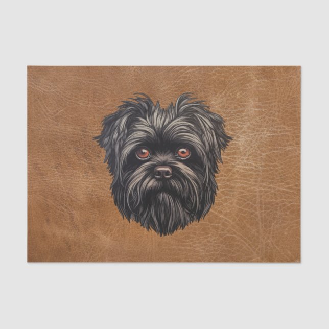 Papel De Seda Perro mono Affenpinscher Affens Terrier (Anverso)