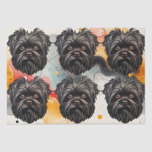 Papel De Seda Perro mono Affenpinscher Affens Terrier (Anverso)