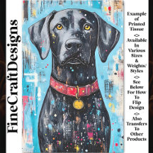 Perro negro, collar rojo, pintura colorida Z6 dese