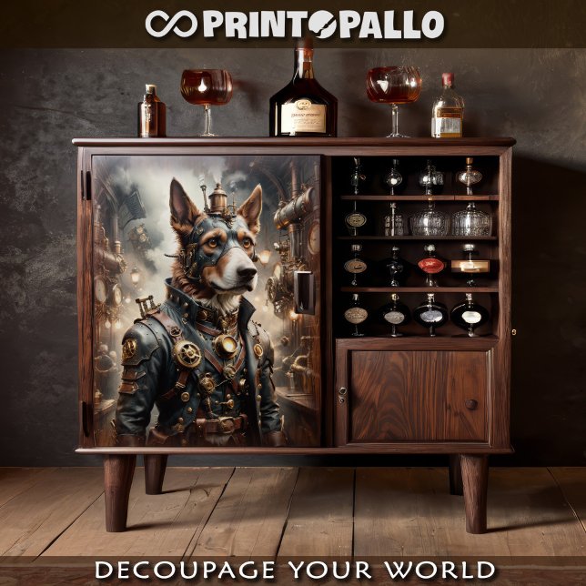 Papel De Seda Perro pastor alemán steampunk en un horno  (Subido por el creador)
