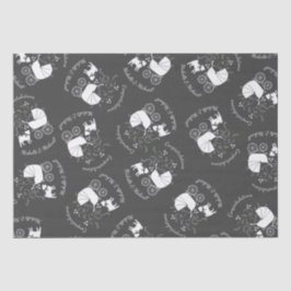 Papel De Seda Perro Pug Tema de Baby Shower Puppy Género Neutral