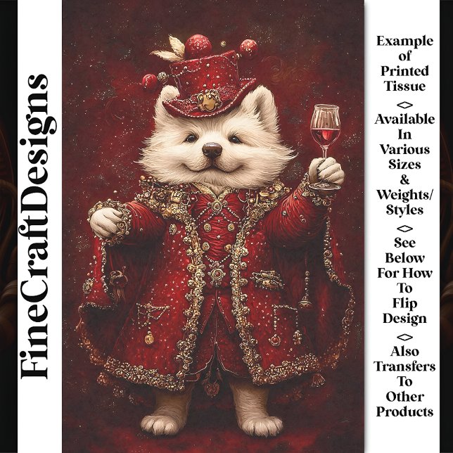 Papel De Seda Perro Regal En Rojo Con Vino Rojo AW8 Descarga (Subido por el creador)