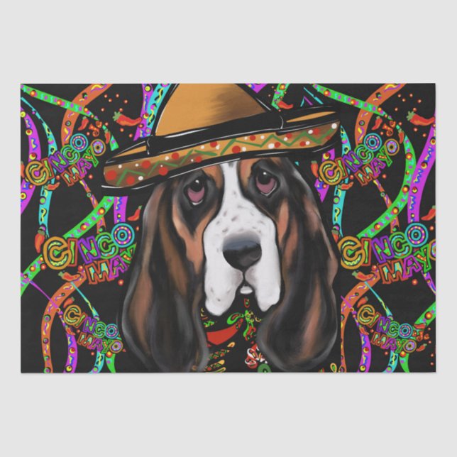 PAPEL DE SEDA PERRO SABUESO (Anverso)