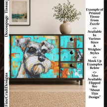 Perro Schnauzer Abstracto Colorido FK4R Decoupage