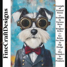 Perro Schnauzer de Steampunk Cute, Bow Tie Z9 Deco