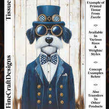 Perro Schnauzer Steampunk, Decoupage DE7 Azul Mari