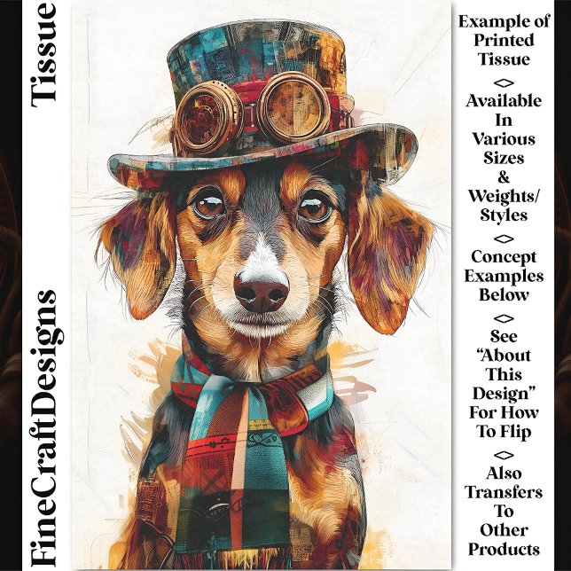 Papel De Seda Perro steampunk victoriano con sombrero de copa DA (Subido por el creador)