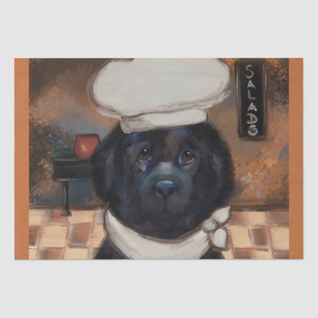 Papel De Seda Perro Terranova (Anverso)