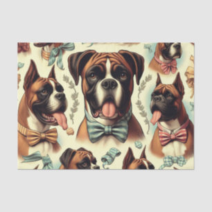 Papel De Seda Perro vintage Boxer Seamless