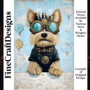 Papel De Seda Perro Yorkie Lindo, Globos Aerostáticos K4 Decoupa