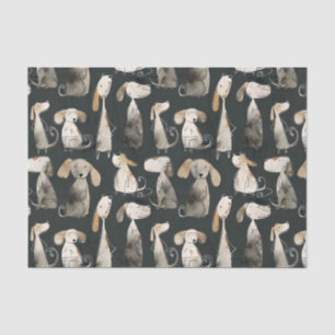 Papel De Seda Perros caprichosos personalizados en tiza pastel