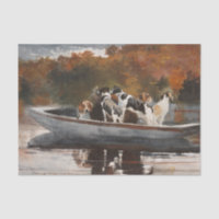 Perros de caza en barco de Winslow Homer