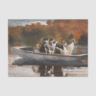 Papel De Seda Perros de caza en barco de Winslow Homer