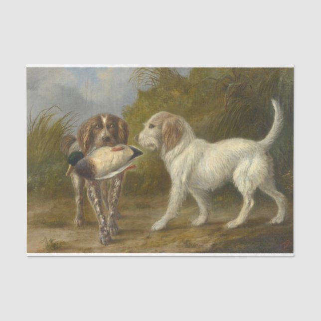 Papel De Seda Perros de caza (por Carlo Ademollo) (Anverso)