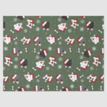 Perros de Santa en Verde