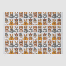 Papel De Seda Perros galeses de moda Corgi