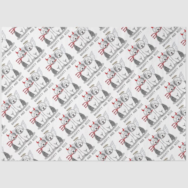 Papel De Seda Perros ingleses tristes y bonitos (Gris 1) (Anverso)