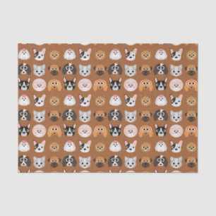 Papel De Seda Perros lindos en Brown