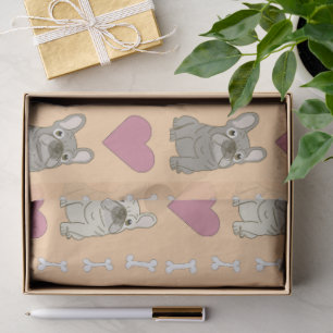 Papel De Seda Perros lindos, huesos y corazones