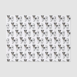 Papel De Seda Perros Terrier Jack Russell de Pelaje Áspero Trico