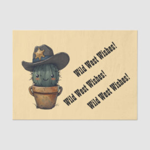Papel De Seda Personaje del Sheriff Spike-Cactus