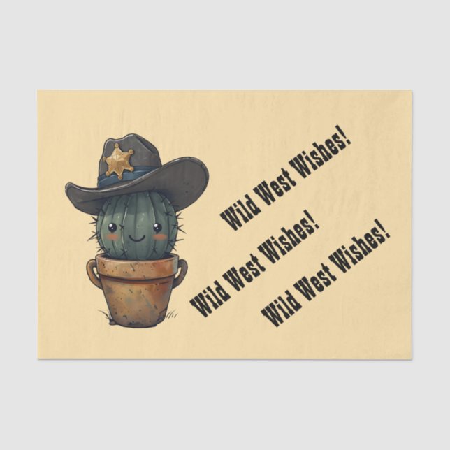 Papel De Seda Personaje del Sheriff Spike-Cactus (Anverso)