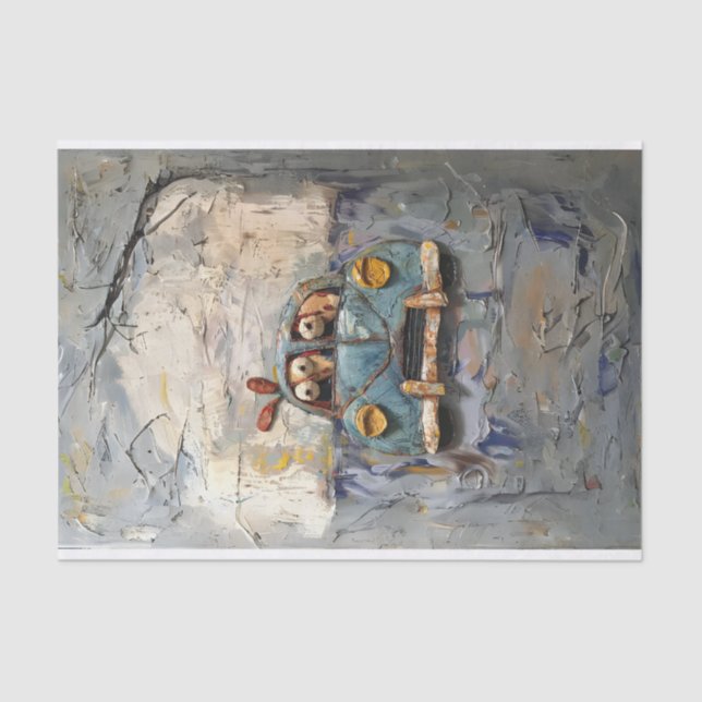 Papel De Seda Personajes de coche personalizado con apariencia t (Anverso)