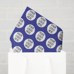 Papel De Seda Personaliza el patrón de tu logotipo de empresa az