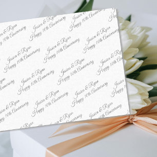 Papel De Seda Personaliza Nombres, Año de Aniversario, Letra Gri