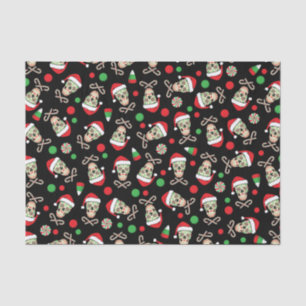 Papel De Seda personalizable de santa del cráneo del azúcar