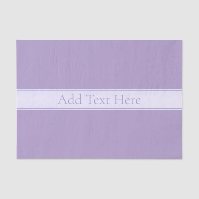Papel De Seda Personalizable Elegante Lavanda Ligera Púrpura (Anverso)
