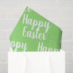 Papel De Seda Personalizable Feliz Easter Green