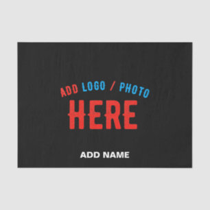 PAPEL DE SEDA PERSONALIZABLE MODERNO ESTILO NEGRO VERIFICADO MAR