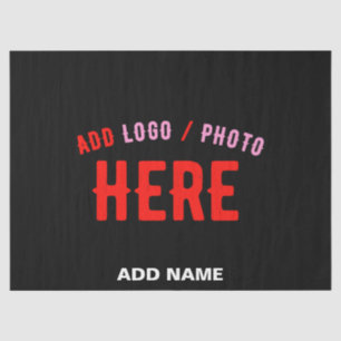 PAPEL DE SEDA PERSONALIZABLE MODERNO ESTILO NEGRO VERIFICADO MAR