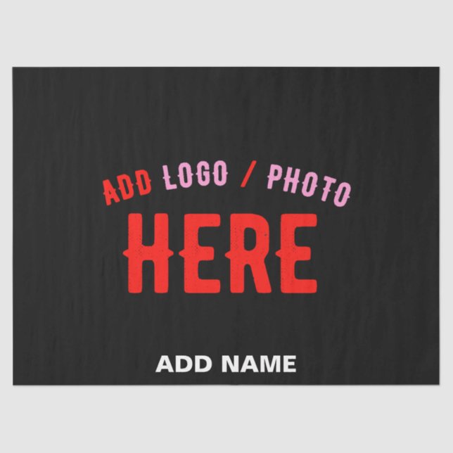 PAPEL DE SEDA PERSONALIZABLE MODERNO ESTILO NEGRO VERIFICADO MAR (Anverso)